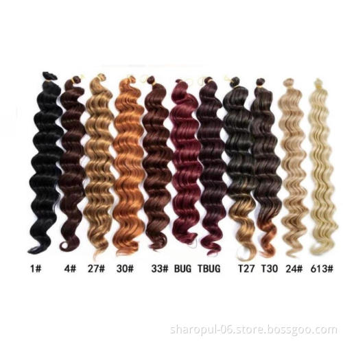 cheap deep wave crochet hair style deep twist for locs style 18inch crochet braid hair extension